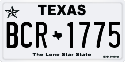TX license plate BCR1775
