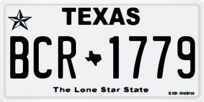 TX license plate BCR1779