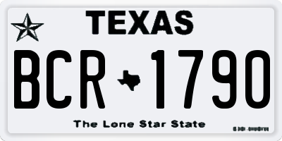 TX license plate BCR1790