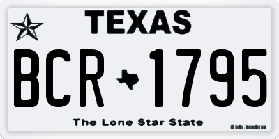 TX license plate BCR1795