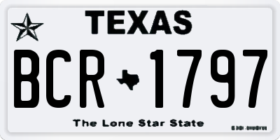 TX license plate BCR1797