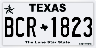TX license plate BCR1823