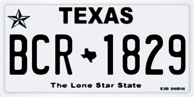 TX license plate BCR1829