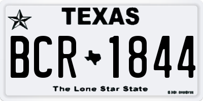 TX license plate BCR1844
