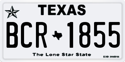 TX license plate BCR1855