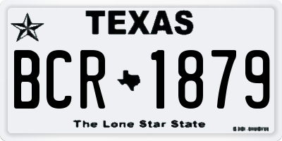 TX license plate BCR1879