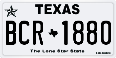 TX license plate BCR1880