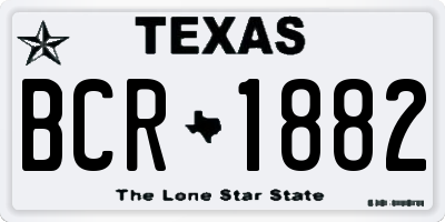 TX license plate BCR1882