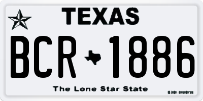 TX license plate BCR1886