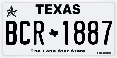TX license plate BCR1887