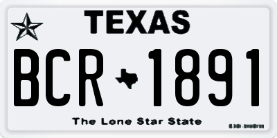 TX license plate BCR1891