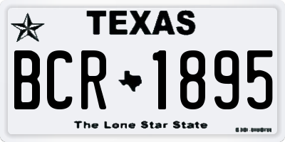 TX license plate BCR1895