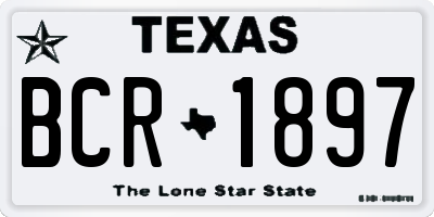 TX license plate BCR1897