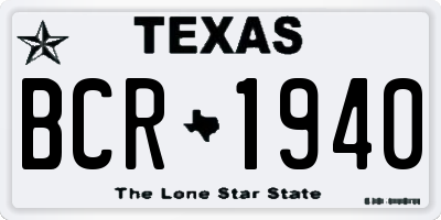 TX license plate BCR1940