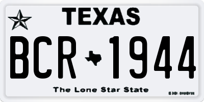 TX license plate BCR1944