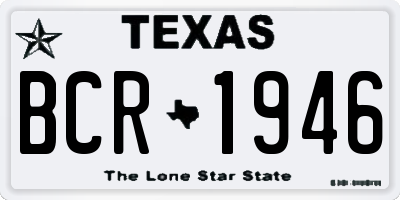 TX license plate BCR1946