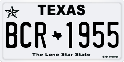 TX license plate BCR1955