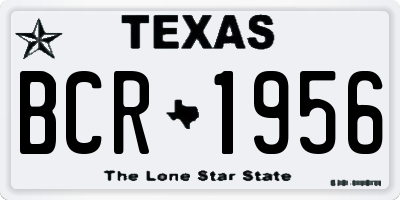 TX license plate BCR1956