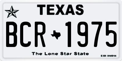 TX license plate BCR1975