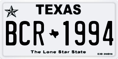 TX license plate BCR1994