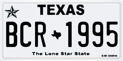 TX license plate BCR1995