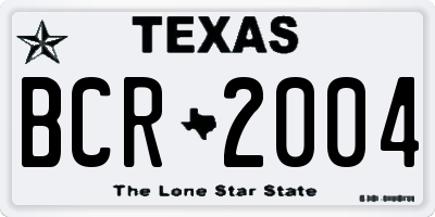 TX license plate BCR2004