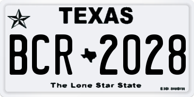 TX license plate BCR2028