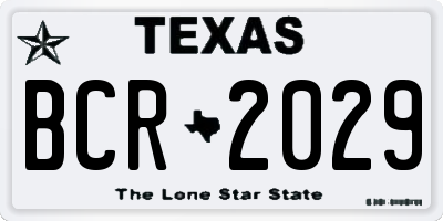 TX license plate BCR2029