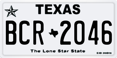 TX license plate BCR2046