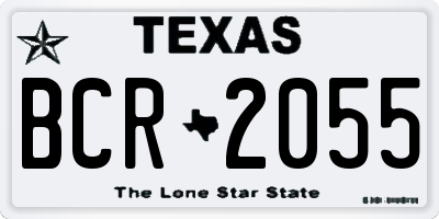 TX license plate BCR2055