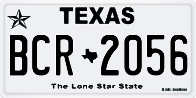 TX license plate BCR2056