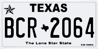 TX license plate BCR2064