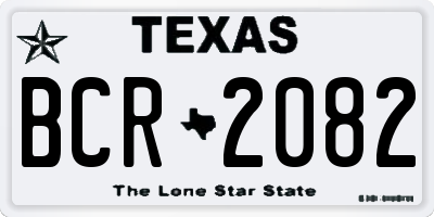 TX license plate BCR2082