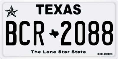 TX license plate BCR2088