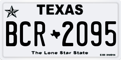 TX license plate BCR2095