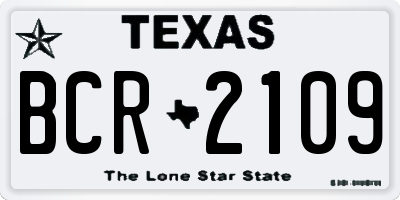 TX license plate BCR2109