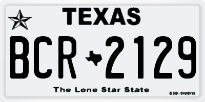 TX license plate BCR2129
