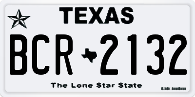 TX license plate BCR2132