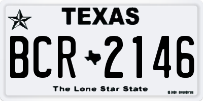 TX license plate BCR2146