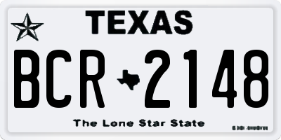 TX license plate BCR2148
