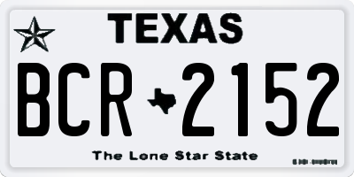 TX license plate BCR2152