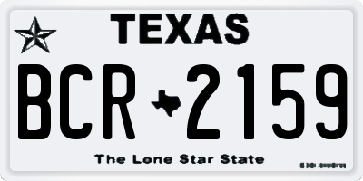 TX license plate BCR2159