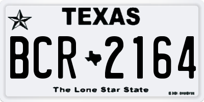 TX license plate BCR2164