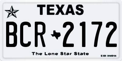 TX license plate BCR2172