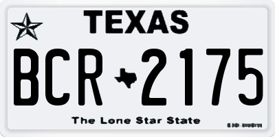 TX license plate BCR2175