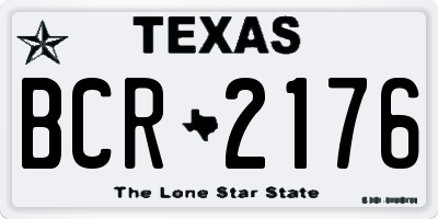 TX license plate BCR2176
