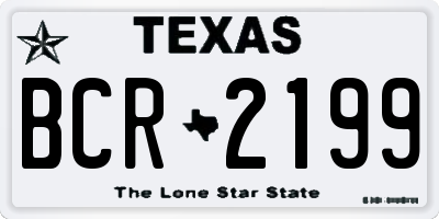 TX license plate BCR2199