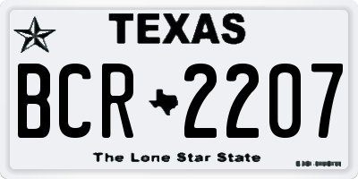 TX license plate BCR2207