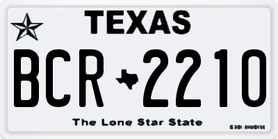 TX license plate BCR2210