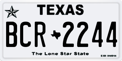 TX license plate BCR2244